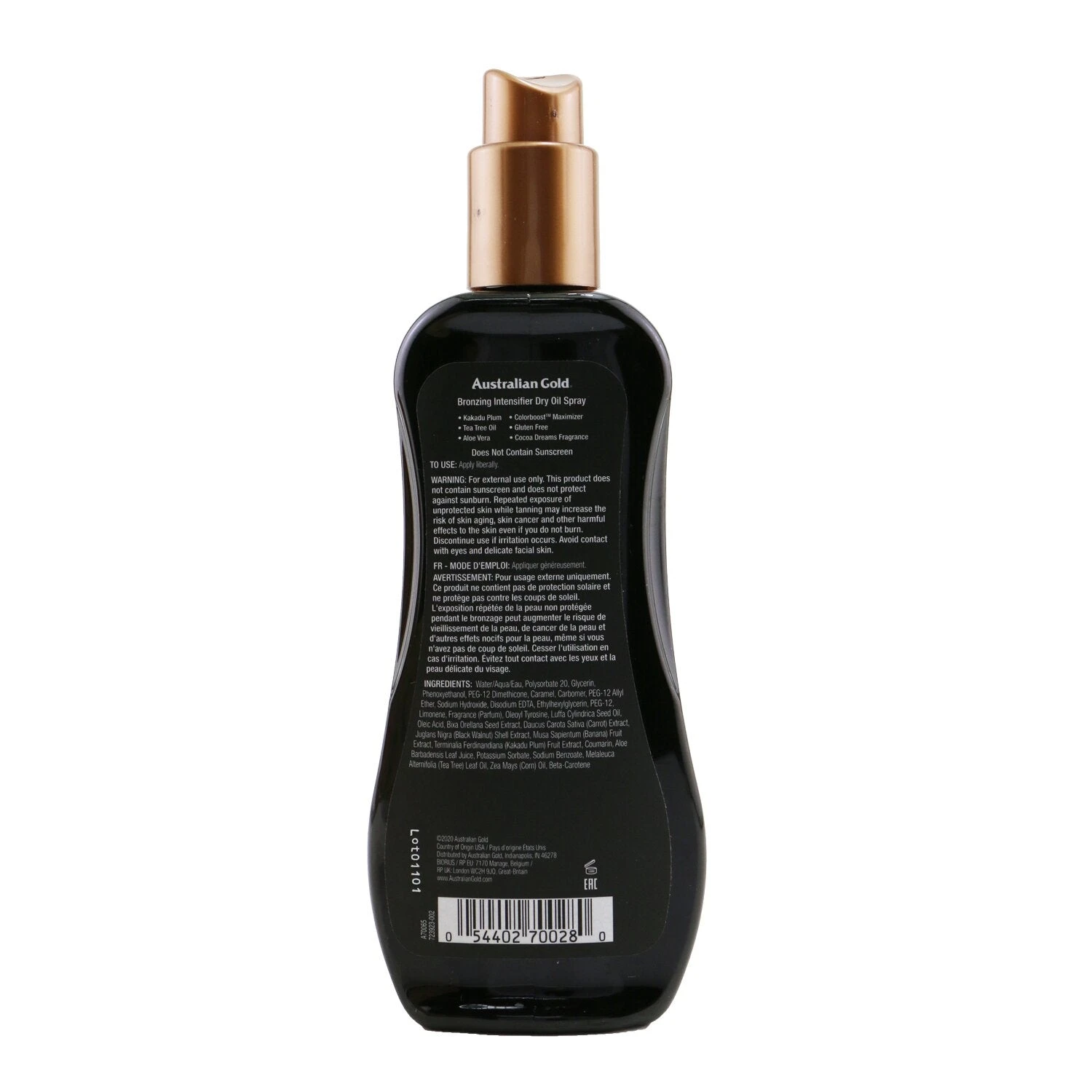 Australian Gold Bronzing Intensifier Dry Oil Spray 237ml/8oz 5 Australian Gold Bronzing Intensifier Dry Oil Spray 237ml/8oz - Image 3