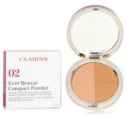 Clarins Ever Bronze Compact Powder - # 02 Medium 10g/0.3oz -Bareminerals || MAC || Shiseido Sales Store 28265880302 1
